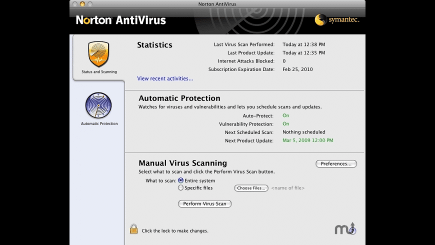 norton antivirus version 11 for mac